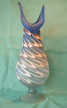 Abstract Cameo Glass Vase