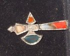 Scottish Agates Axe Brooch or Plaid Pin - MIRACLE