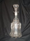 Eight Lobed Pillar Moulded Newcastle Type Victorian Decanter