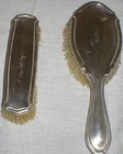 Sterling Silver Hairbrush and  Clothes Brush