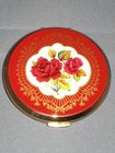 Red Rose Enamel Stratton Compact