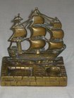 HMS Victory Solid Brass Victorian Inkwell With Brass Insert