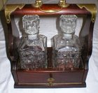 Mahagony Double Tantalus Complete With Decanters