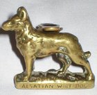 Solid Brass Vintage Alsatian Wolf Dog Door Knocker