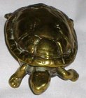 Victorian Solid Brass Antique Turtle Match Vesta