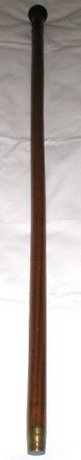 Vintage Walking Stick Of Malacca Wood With Palm Design