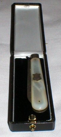 Victorian Mother Of Pearl Silver Fruit Knife