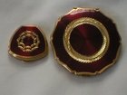 Beautiful Vintage Deep Red Enamel Stratton Compact