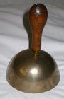 Vintage Brass Old School/church Bell With Wood Handle
