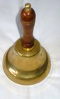 Large Brass School/Pub/Club Bell with Wood Handle