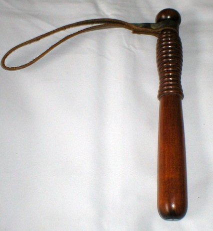 Vintage Small Police Truncheon With Wrist Strap