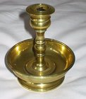 Victorian Solid Brass Candle Stick Holder with Dish