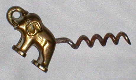 Vintage Elephant Brass Corkscrew