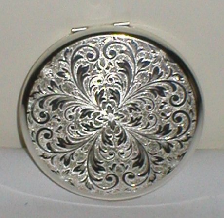 Rare Silver Plate Stratton Powder Compact (Unused)