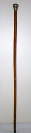 A Malacca Cane With Silver Top 1912 Military Interest Royal Scots