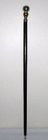 1950s Gentlemans Black And Silver Colour Walking Stick/Cane