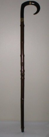 Vintage Blackthorn Walking Stick With Buffalo Horn Handle