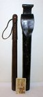 Rare Police Collectable Truncheon And Leather Holder + Photograph