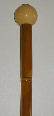Antique Sword Stick/Cane Edwardian Ivory Ball Handle c1910