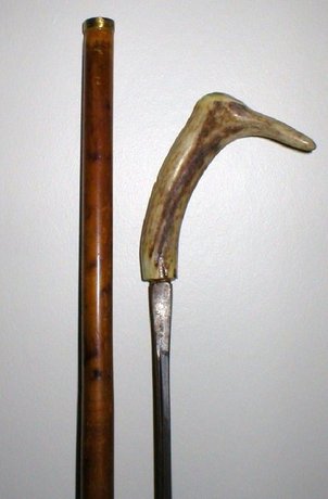 Antique Sword Cane/Stick Stag Handle Sword Cane/Stick c1880
