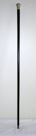 Vintage Silver Top Ebony Walking Stick/Cane London 1927