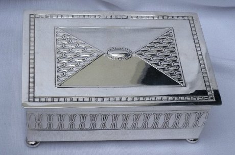 W.M.F. Silver Plated Cigarette Box.  c1905